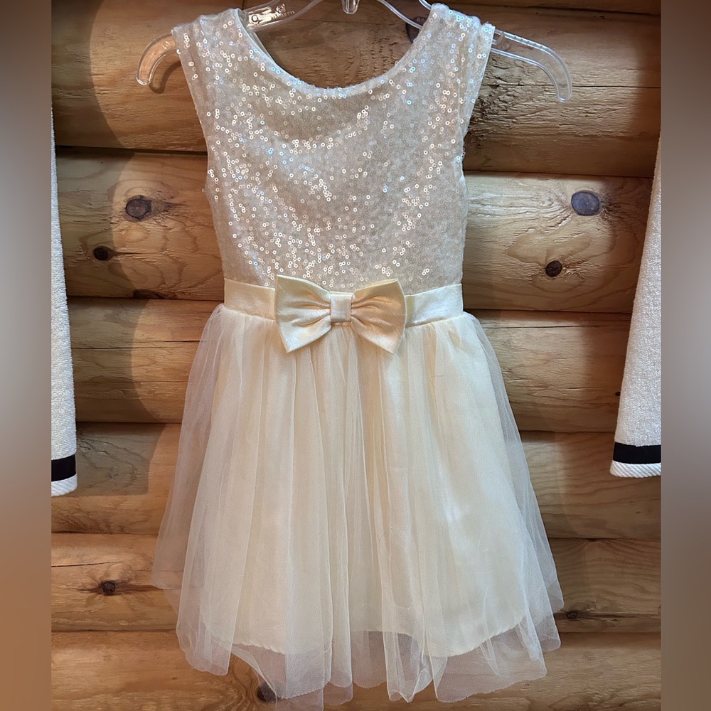 Lilt Pale Yellow Sequin Tulle Dress